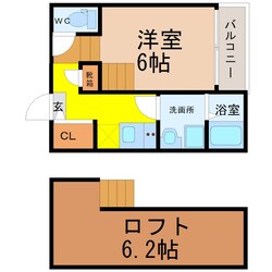 荒畑駅 徒歩7分 2階の物件間取画像